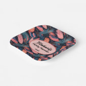 Assiettes En Carton Papier Arrière - plan couleur de la plume de réuni (Angulaire)