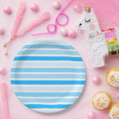 Assiettes En Carton Papier Bleu Gravé Grandes Plaques Papier (Fête)