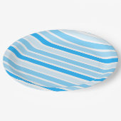 Assiettes En Carton Papier Bleu Gravé Grandes Plaques Papier (Angle)