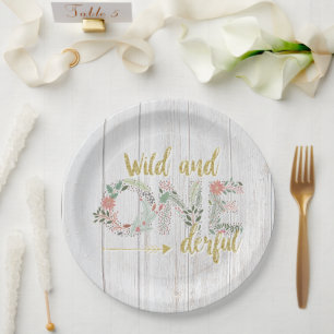 Assiettes En Carton Papier d'anniversaire sauvage et original pour bé