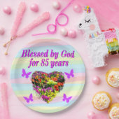 ASSIETTES EN CARTON PAPIER DE FLORALE 85E ANNIVERSAIRE (Fête)