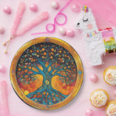 Assiettes En Carton Papier de l'Arbre de vie (Fête)