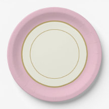 Papier de Parti à la Chine Plate Rimmed