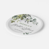 Assiettes En Carton Papier élégant aquarelle Eucalyptus pour Baby Show (Angle)
