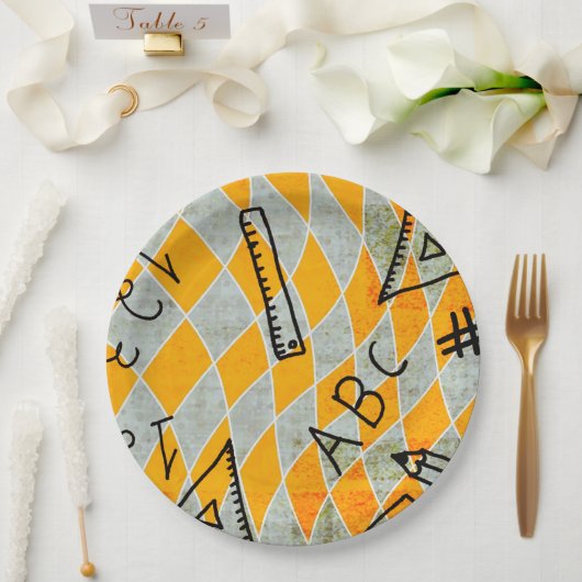 Assiettes En Carton Papier et Plaques de parti pour l'éducation scolai (Mariage)