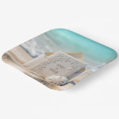 Assiettes En Carton Papier mariage Avec Dollar De Sable De Plage (Angulaire)