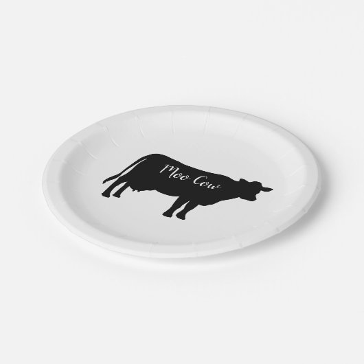Assiettes En Carton Papier Moo Cow Barnyard Party (Angle)
