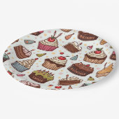 Assiettes En Carton Papier Motif de gâteau Napkin (Angle)