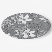 Assiettes En Carton Papier mural à fleurs 2 (Angle)