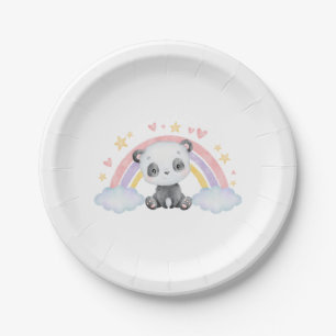Assiettes En Carton Papier Panda Cute Plaques d'anniversaire