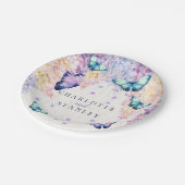 Assiettes En Carton Papier Papier de collection Mariage papillon (Angle)