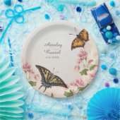 Assiettes En Carton Papier papillon - Plaques de papier personnalisées (Fête)