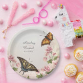 Assiettes En Carton Papier papillon - Plaques de papier personnalisées (Fête)