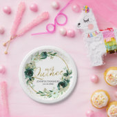 Assiettes En Carton Papier papillon Quinceanera Plaques de papier vert (Fête)