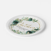 Assiettes En Carton Papier papillon Quinceanera Plaques de papier vert (Angle)