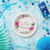 Assiettes En Carton Papier papillon Quinceanera Plaques en papier rose (Fête)