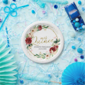 Assiettes En Carton Papier papillon Quinceanera Plaques en papier Roug (Fête)