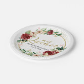 Assiettes En Carton Papier papillon Quinceanera Plaques en papier Roug (Angle)