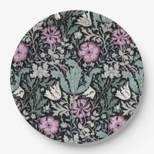 Assiettes En Carton Papier peint victorien botanique de pavot William