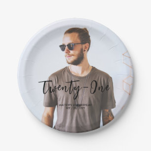 Assiettes En Carton Papier personnalisé avec lettrage pinceau pour fêt