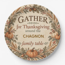 Papier personnalisé de Thanksgiving de ferme vinta