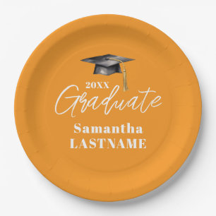 Assiettes En Carton Papier personnalisé pour fête de fin d'études mode