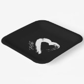 Assiettes En Carton Papier Plaque Lune Coeur (Angulaire)