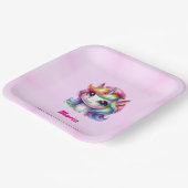 Assiettes En Carton Papier & Plaques de Parti mignonne licorne (Angulaire)