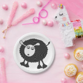 Assiettes En Carton Papier Plate-$1.50/plate de moutons noirs (Fête)