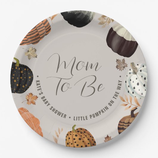 Assiettes En Carton Papier pour Baby Shower «Future maman, futur petit (Devant)