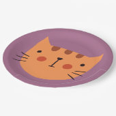 Assiettes En Carton Papier pour enfants d'anniversaire de chat (Angle)