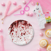 Assiettes En Carton Papier rond de 7 po Splateaux de sang Vampire Goth (Fête)