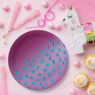 Assiettes En Carton Papier rose Enchanté