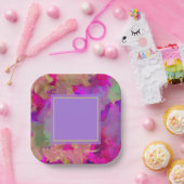 Assiettes En Carton Papier violet, violet et doré (Fête)