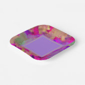 Assiettes En Carton Papier violet, violet et doré (Angulaire)