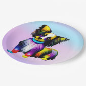 Assiettes En Carton Papillion Pop Art Pastel (Angle)