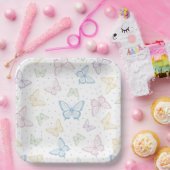 Assiettes En Carton Papillon (Fête)