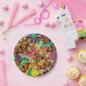 Assiettes En Carton Papillon (Fête)