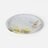 Assiettes En Carton Papillon aux fleurs de printemps Plaque de papier (Angle)