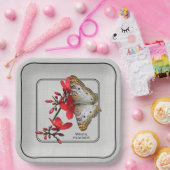 Assiettes En Carton Papillon blanc Peacock Gros plan Photographie (Fête)