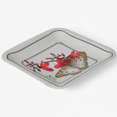 Assiettes En Carton Papillon blanc Peacock Gros plan Photographie (Angulaire)