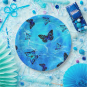 Assiettes En Carton Papillon bleu (Fête)