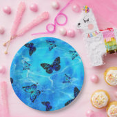 Assiettes En Carton Papillon bleu (Fête)