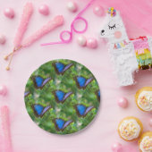 Assiettes En Carton Papillon bleu (Fête)