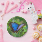 Assiettes En Carton Papillon bleu (Fête)