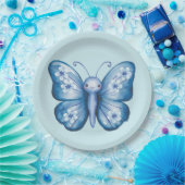 Assiettes En Carton Papillon bleu (Fête)