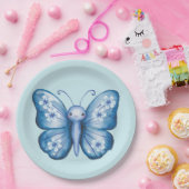 Assiettes En Carton Papillon bleu (Fête)