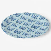 Assiettes En Carton Papillon bleu (Angle)