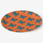 Assiettes En Carton Papillon Bleu (Angle)