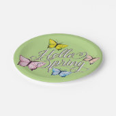 Assiettes En Carton Papillon Bonjour printemps (Angle)